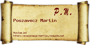 Poszavecz Martin névjegykártya