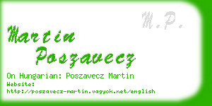 martin poszavecz business card